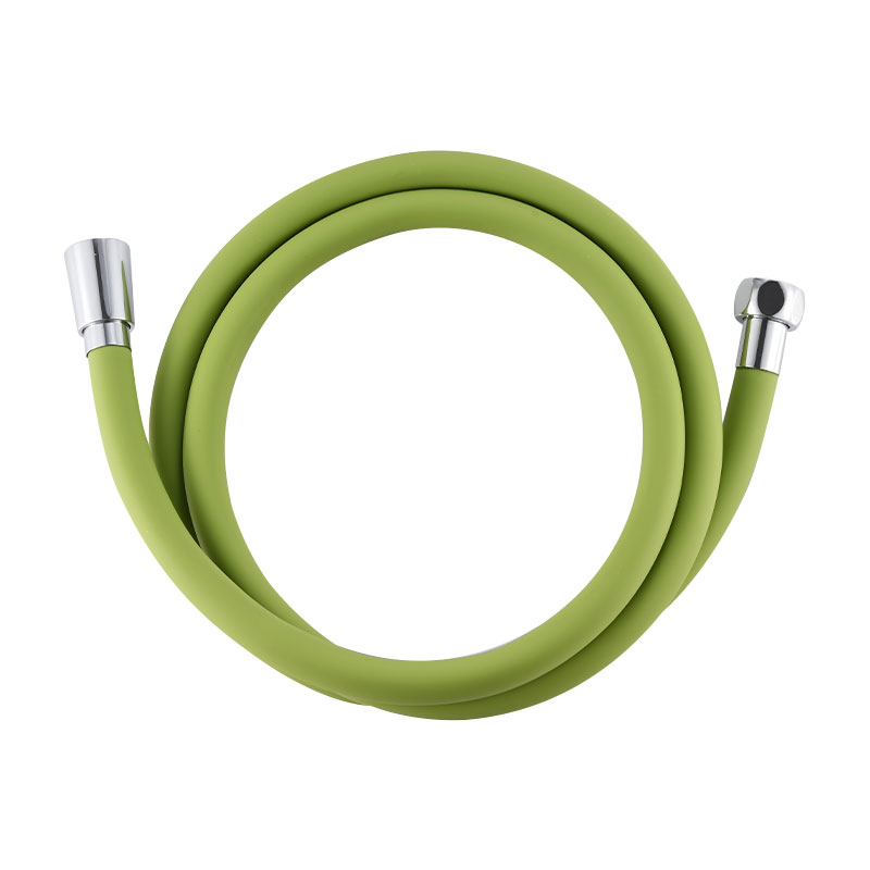 Dark Green color chromed nut Silicon shower hose Dark Green color chromed nut Silicon shower hose